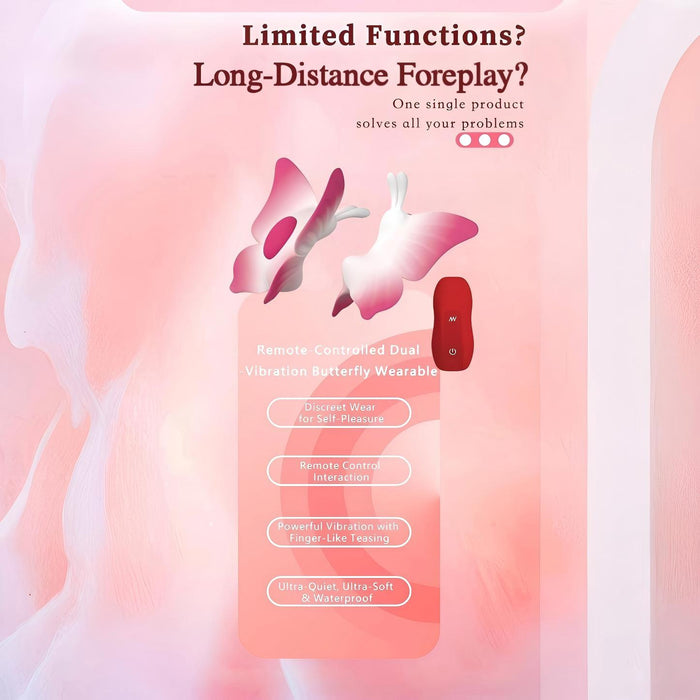 Butterfly Wearable Vibrator ¨C Remote Control Dual Motor, 10 Modes