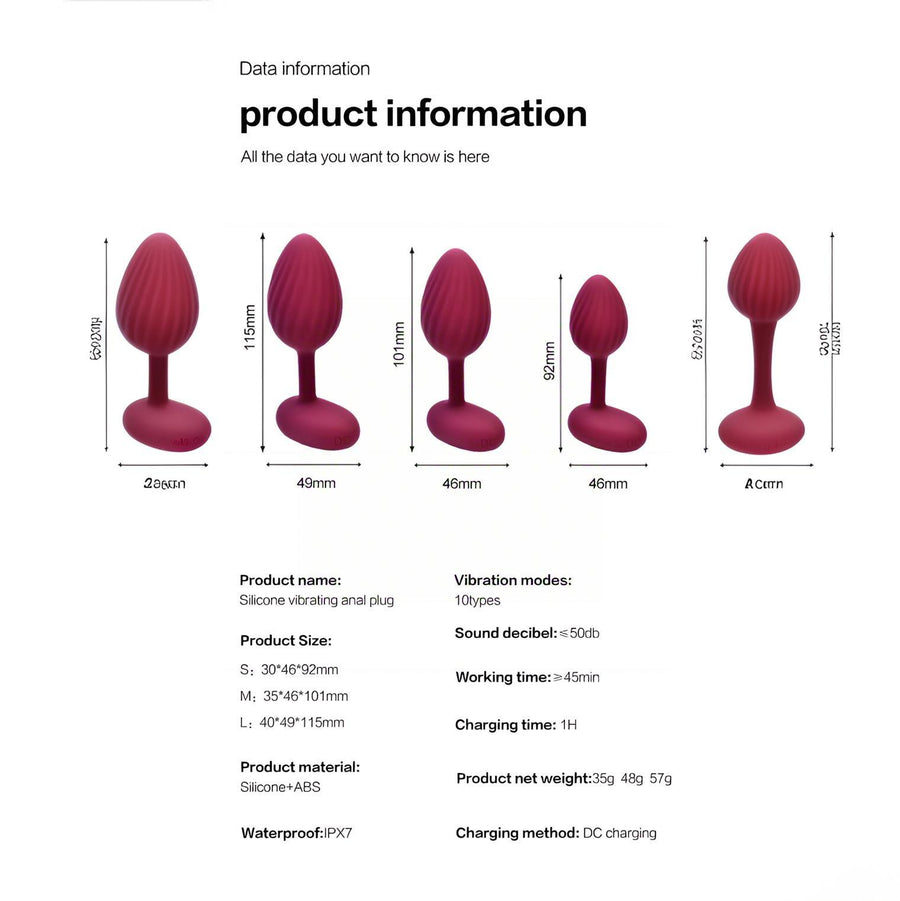 Silicone Vibrating Anal Plug – Multi-Mode Stimulation, Waterproof Design