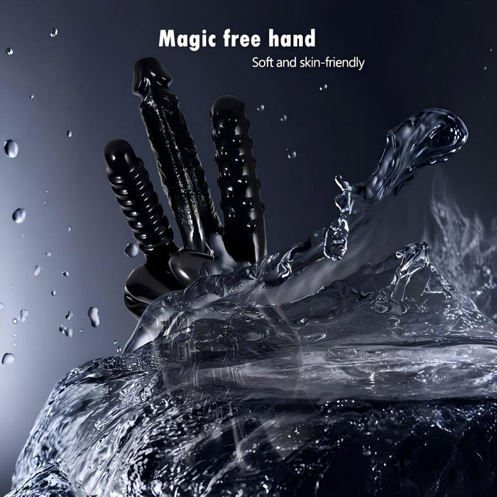 Vibrating Massage Glove ¨C Multi-Texture Stimulation, Waterproof Silicone Design