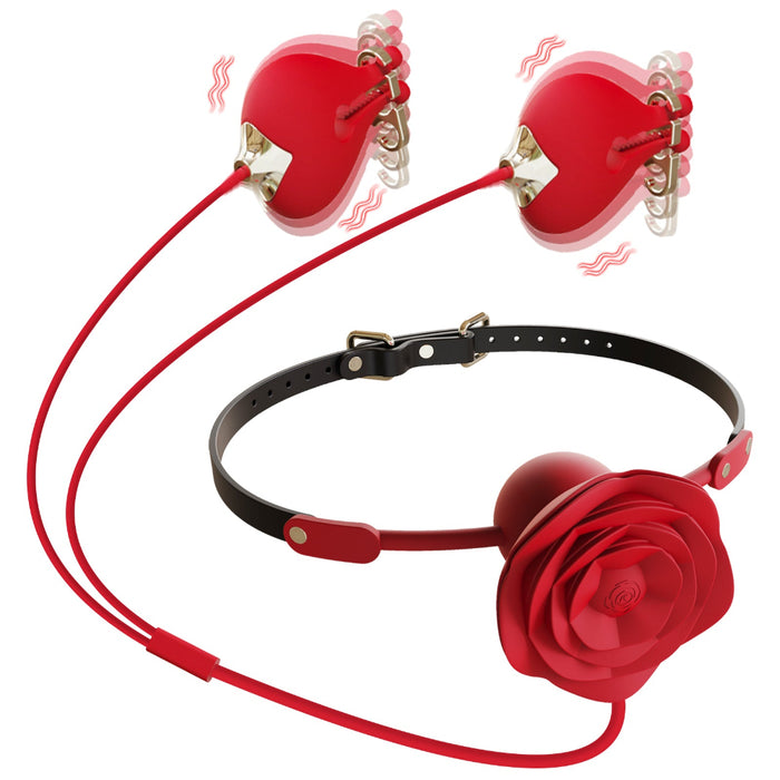 Rose Dual Pleasure Enhancer ¨C Adjustable 2-in-1 Vibrating Stimulator, Waterproof