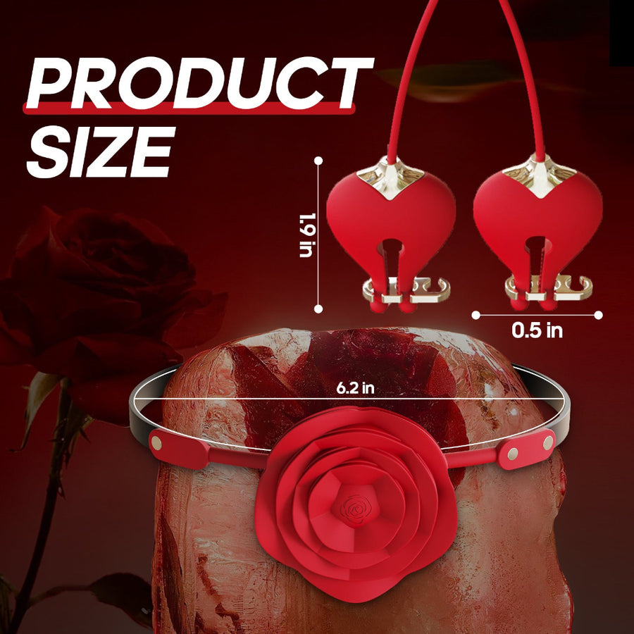 Rose Dual Pleasure Enhancer ¨C Adjustable 2-in-1 Vibrating Stimulator, Waterproof