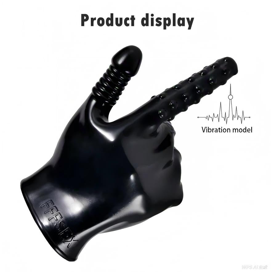 Vibrating Massage Glove ¨C Multi-Texture Stimulation, Waterproof Silicone Design